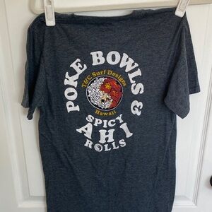 T&C Surf Designs Hawaii Poke Bowls & Spicy Ahi Rolls Tee - Charcoal